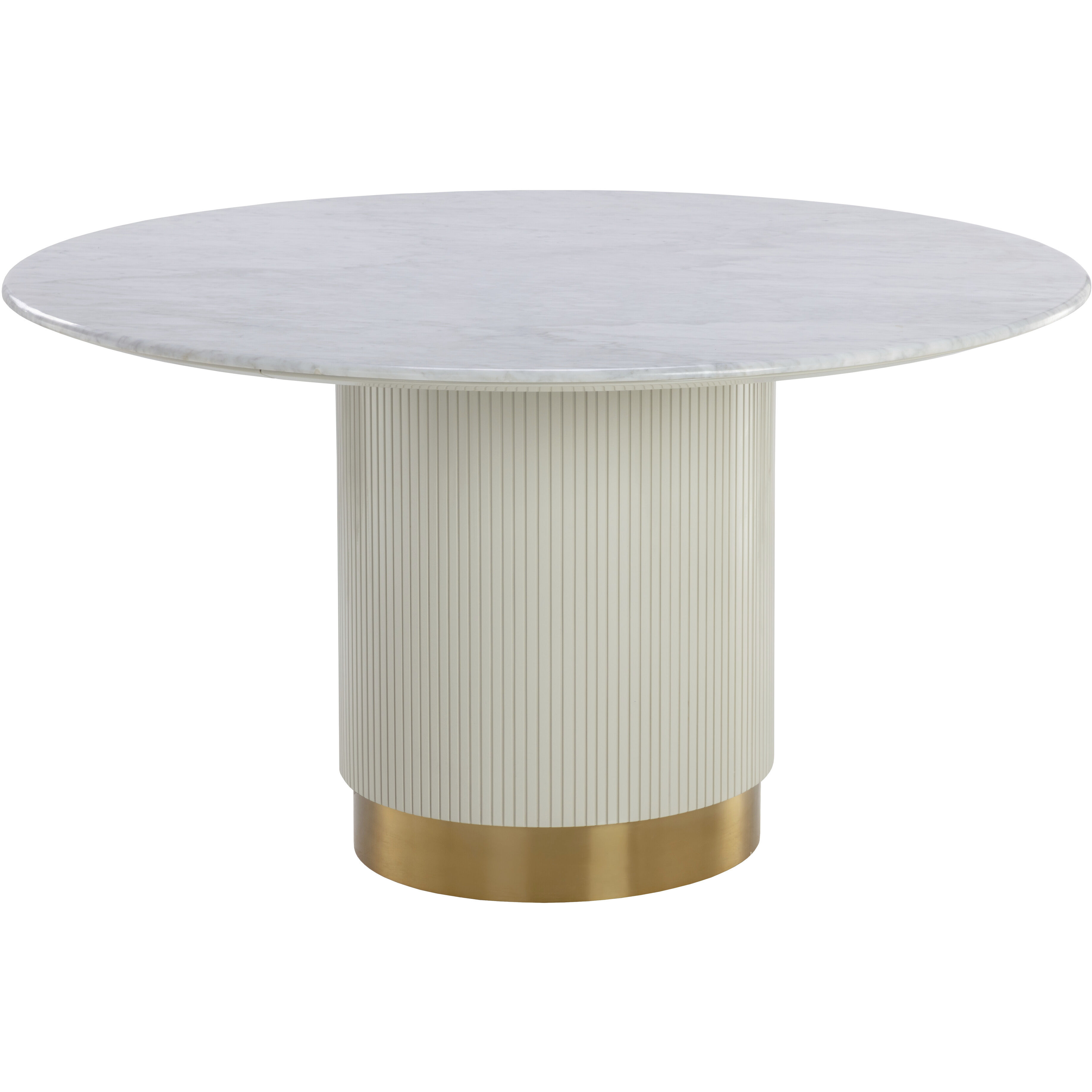 Paloma 54 X 30.25 inch White Marble Dining Table